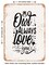 DECORATIVE METAL SIGN - Owl Always Love You - 3 - Vintage Rusty Look